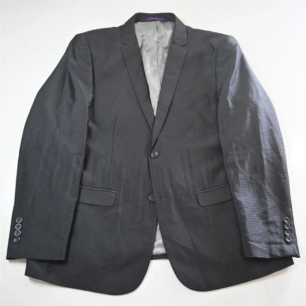 Vinci 48R 40x30 Silver Night‎ Skyline Mens Jacket Pants Suit